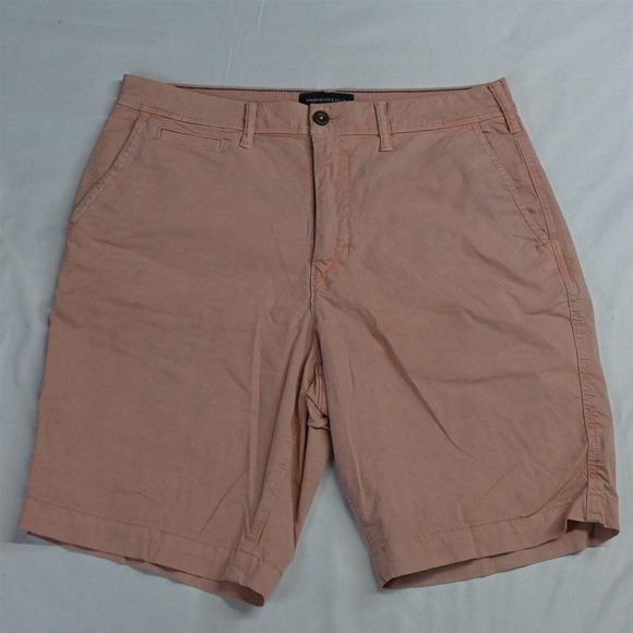 American Eagle 33 x 10" Peach Pink Next Level Flex Classic Chino‎ Shorts - Picture 1 of 7